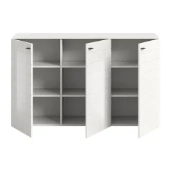 Hioshop Monte dressoir 3 deuren wit hoogglans