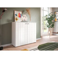 Hioshop Monte dressoir 2 deuren wit hoogglans Online