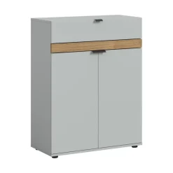 Merkloos Hioshop Naro schoenenkast 2 deuren- 1 lade grijs Best