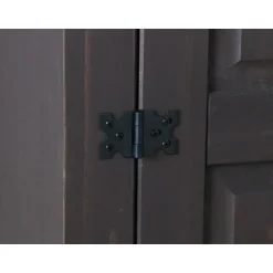 Hioshop New Mexico 4-deurs kledingkast bruin met spiegel Clearance