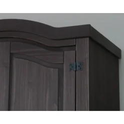 Hioshop New Mexico 4-deurs kledingkast bruin met spiegel Clearance