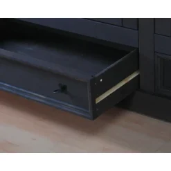 Hioshop New Mexico 4-deurs kledingkast bruin met spiegel Clearance