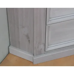 Hioshop New Mexico hoekkast hoekvitrine grijs grenen Clearance