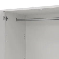 Hioshop Next kledingkast 4 deuren 2 lades 197x200cm wit Outlet