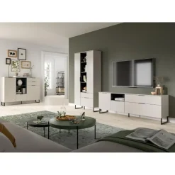 Merkloos Hioshop Noida dressoir 2 deuren- 1 vouwdeur- 1 lade- 4 planken kasjmier decor New