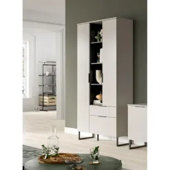 Merkloos Hioshop Noida dressoir 2 deuren- 1 vouwdeur- 1 lade- 4 planken kasjmier decor New