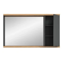 Merkloos Hioshop Nuaro spiegelkast 1 deur grijs Outlet