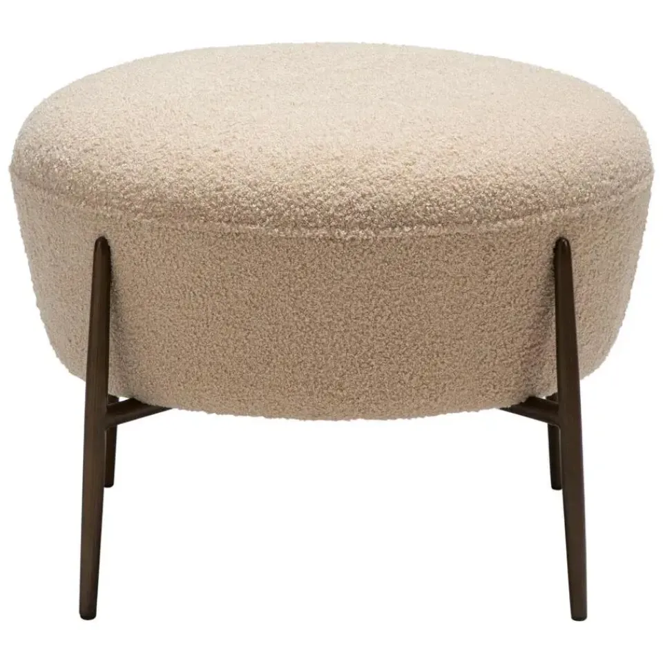 Merkloos Hioshop Orbit Dan-Form poef bouclé offwhite Sale