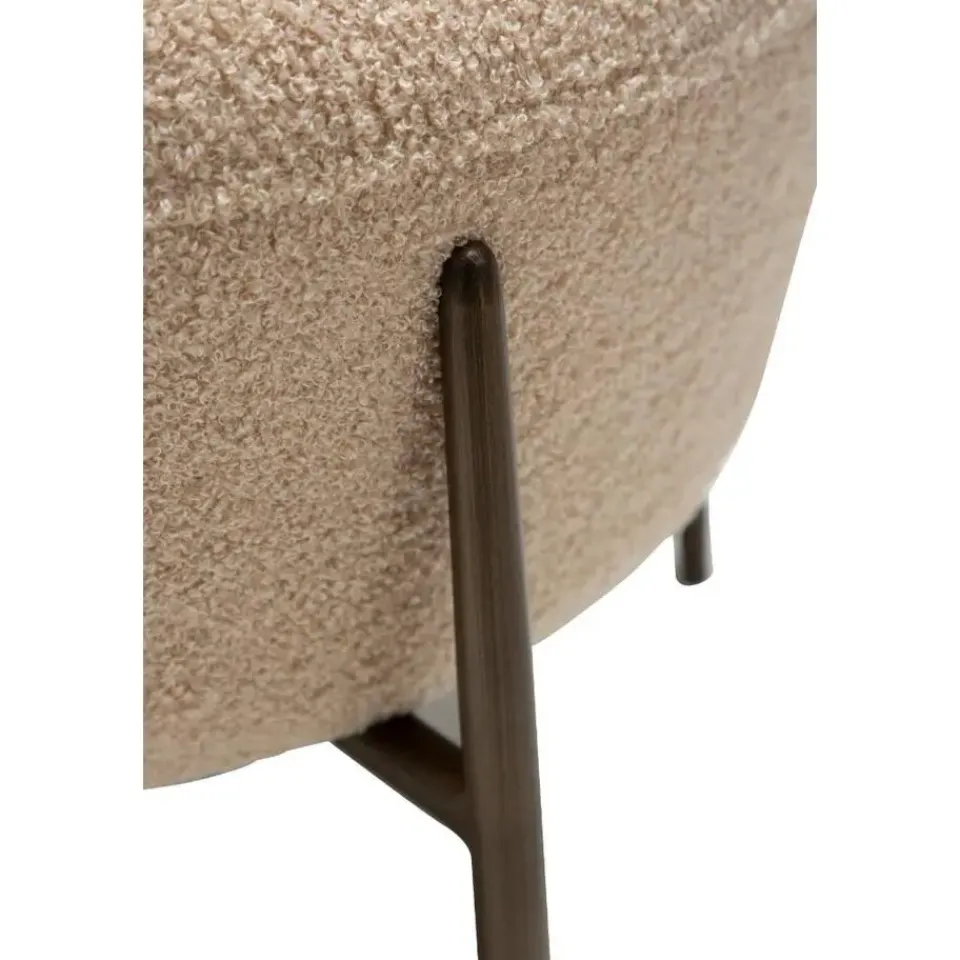 Merkloos Hioshop Orbit Dan-Form poef bouclé offwhite Sale