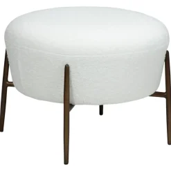 Merkloos Hioshop Orbit Dan-Form poef bouclé wit Best