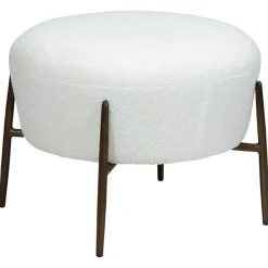 Merkloos Hioshop Orbit Dan-Form poef bouclé wit Best