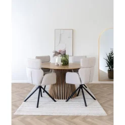Hioshop Osaka eetkamertafel Ø140cm eik Sale