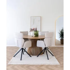 Hioshop Osaka eetkamertafel Ø140cm eik Sale