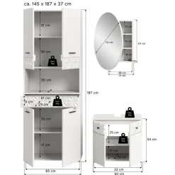 Merkloos Hioshop Prisma badkamer P3 wit