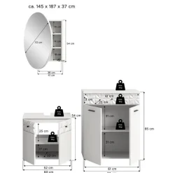 Merkloos Hioshop Prisma badkamer P8 wit
