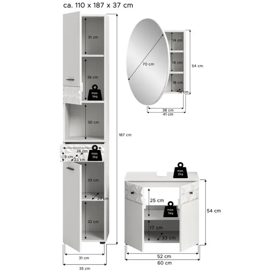 Merkloos Hioshop Prisma badkamer P4 wit Online