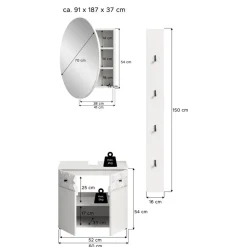 Merkloos Hioshop Prisma badkamer P5 wit Discount