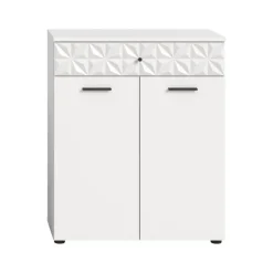 Merkloos Hioshop Prisma badkamerkast 2 deuren- 1 lade wit Online