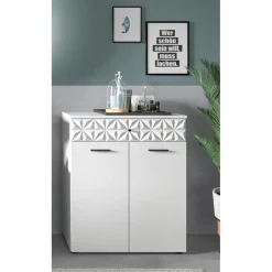 Merkloos Hioshop Prisma badkamerkast 2 deuren- 1 lade wit Online