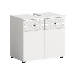 Merkloos Hioshop Prisma wastafel 2 deuren wit Discount