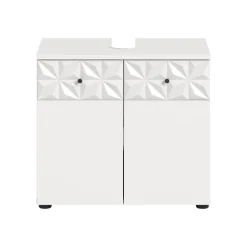 Merkloos Hioshop Prisma wastafel 2 deuren wit Discount