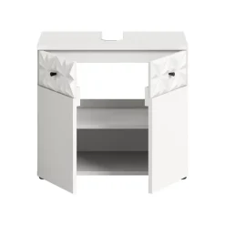 Merkloos Hioshop Prisma wastafel 2 deuren wit Discount