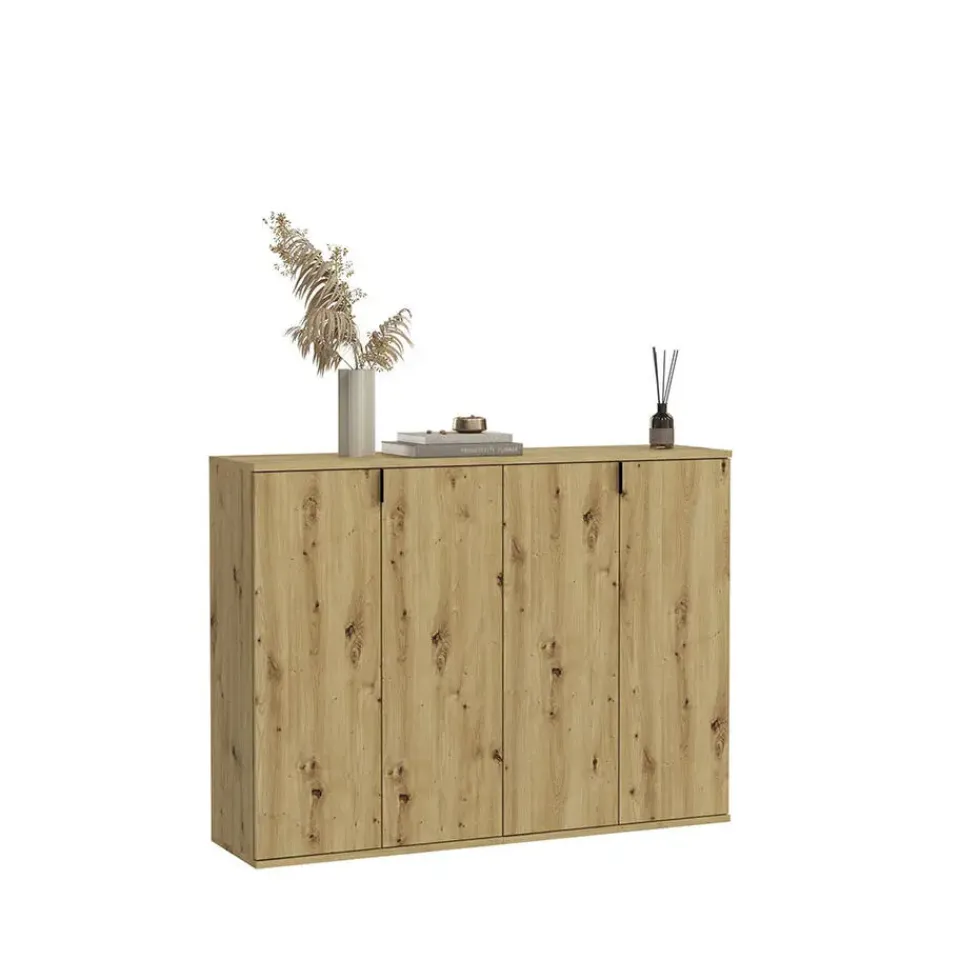 Hioshop ProjektX kommode 2+2 deuren 4 deuren eiken decor