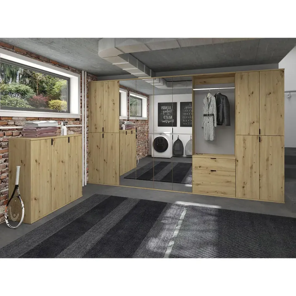 Hioshop ProjektX kommode 2+2 deuren 4 deuren eiken decor