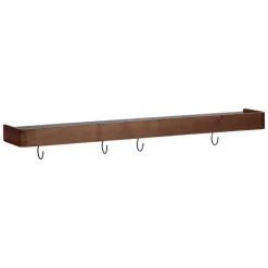 Merkloos Hioshop Protopia Dan-Form wandplank met haken 9 haken fineer walnoot Discount