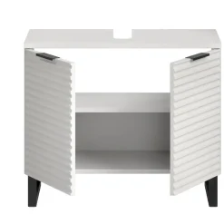 Merkloos Hioshop Riff wastafel 2 deuren wit Discount