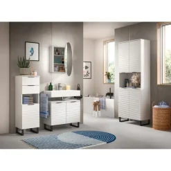 Merkloos Hioshop Riff wastafel 2 deuren wit Discount