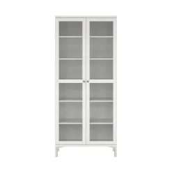 Hioshop Roma vitrinekast 2 deuren wit