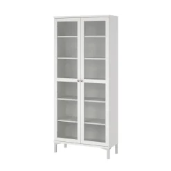 Hioshop Roma vitrinekast 2 deuren wit