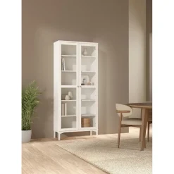 Hioshop Roma vitrinekast 2 deuren wit