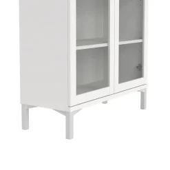 Hioshop Roma vitrinekast 2 deuren wit