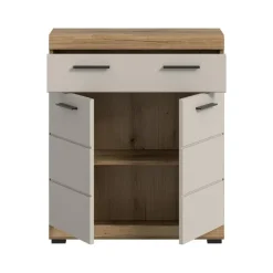 Merkloos Hioshop Scout badkamerkast 2 deuren- 1 lade kasjmier decor mat- eiken decor Best