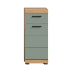 Merkloos Hioshop Scout badkamerkast 1 deur- 1 lade salvie decor- eiken decor Outlet