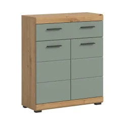 Merkloos Hioshop Scout badkamerkast 2 deuren- 1 lade salvie decor- eiken decor Online