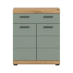 Merkloos Hioshop Scout badkamerkast 2 deuren- 1 lade salvie decor- eiken decor Online