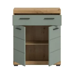 Merkloos Hioshop Scout badkamerkast 2 deuren- 1 lade salvie decor- eiken decor Online