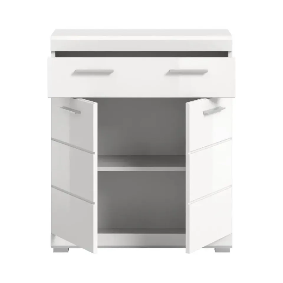 Merkloos Hioshop Scout badkamerkast 2 deuren- 1 lade wit hoogglans- wit Online