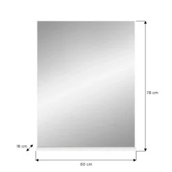 Merkloos Hioshop Scout spiegel bad 1 deur- 1 plank wit hoogglans- wit Clearance