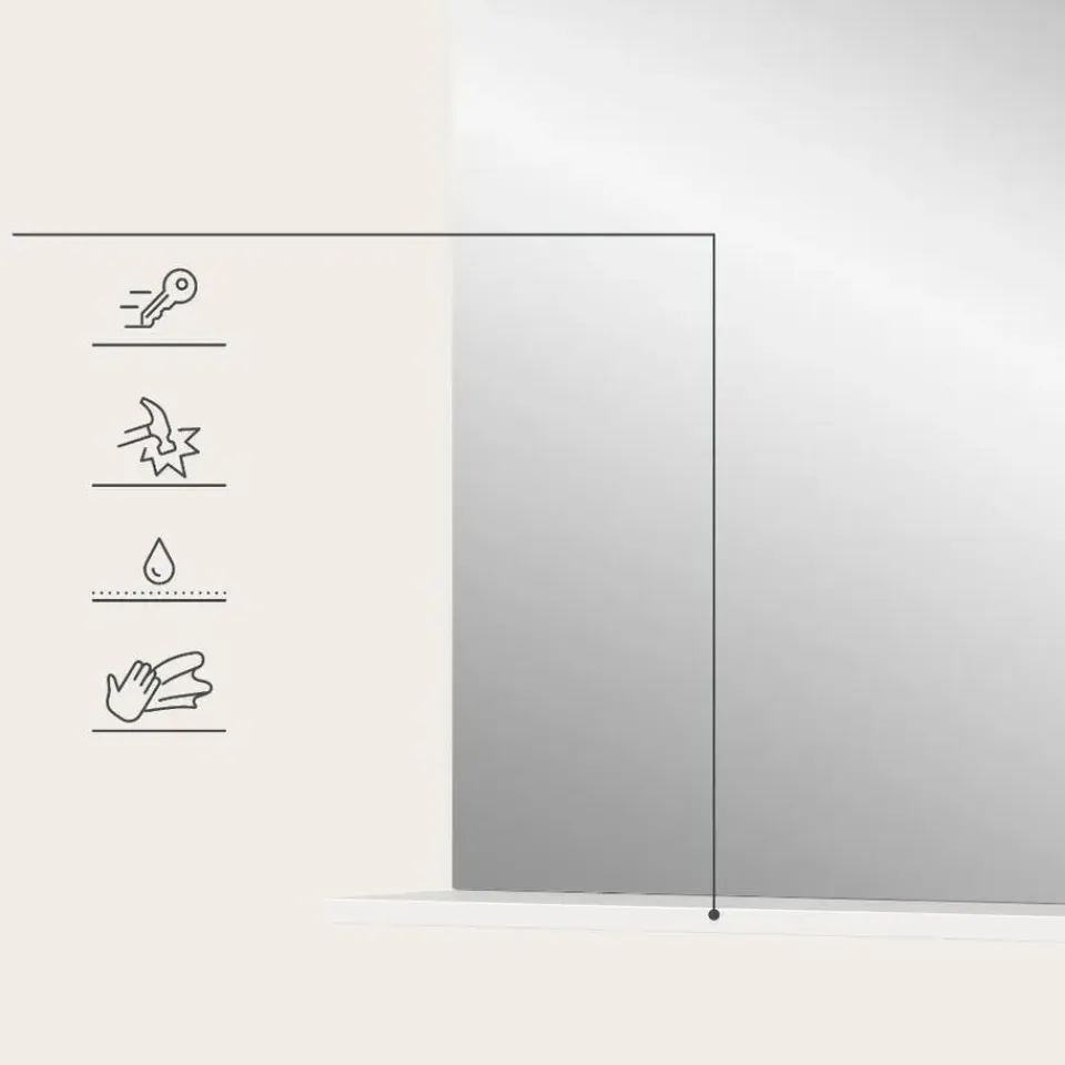 Merkloos Hioshop Scout spiegel bad 1 deur- 1 plank wit hoogglans- wit Clearance