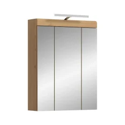 Merkloos Hioshop Scout spiegelkast 2 deuren- 3 spiegeldeuren- 3 planken salvie decor- Outlet