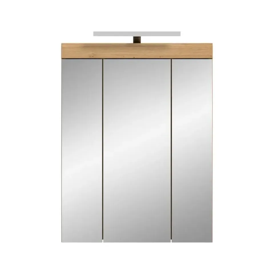 Merkloos Hioshop Scout spiegelkast 2 deuren- 3 spiegeldeuren- 3 planken salvie decor- Outlet