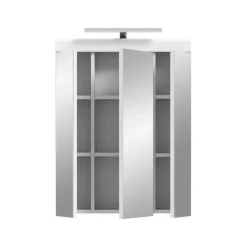 Merkloos Hioshop Scout spiegelkast inclusief verlichting 2 deuren- 3 spiegeldeuren- 3 Clearance