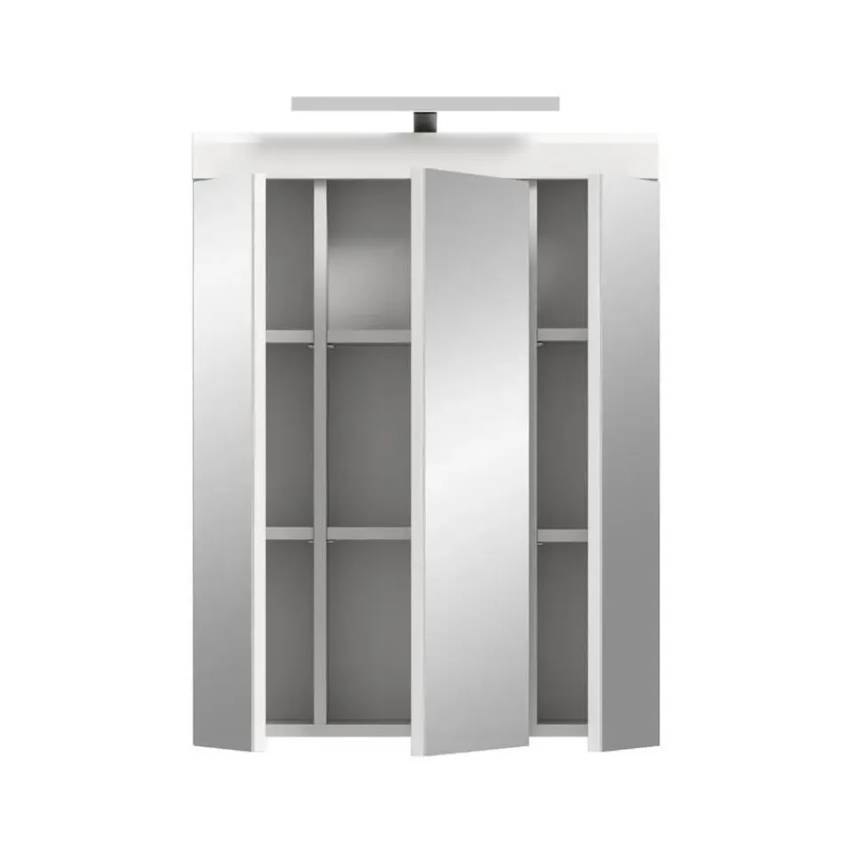 Merkloos Hioshop Scout spiegelkast inclusief verlichting 2 deuren- 3 spiegeldeuren- 3 Clearance