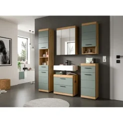 Merkloos Hioshop Scout spiegelkast 3 spiegeldeuren salvie decor- eiken decor Hot