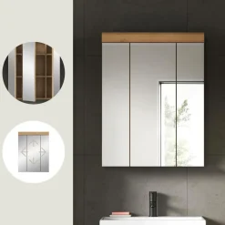 Merkloos Hioshop Scout spiegelkast 3 spiegeldeuren salvie decor- eiken decor Hot