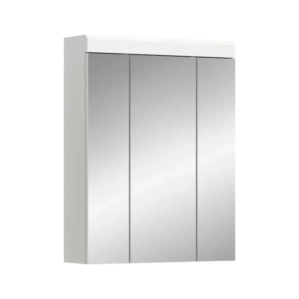 Merkloos Hioshop Scout spiegelkast 3 spiegeldeuren wit hoogglans- wit Discount